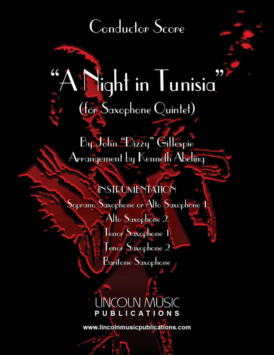 A Night In Tunisia Saxophone Quintet scores gallery preview page 1