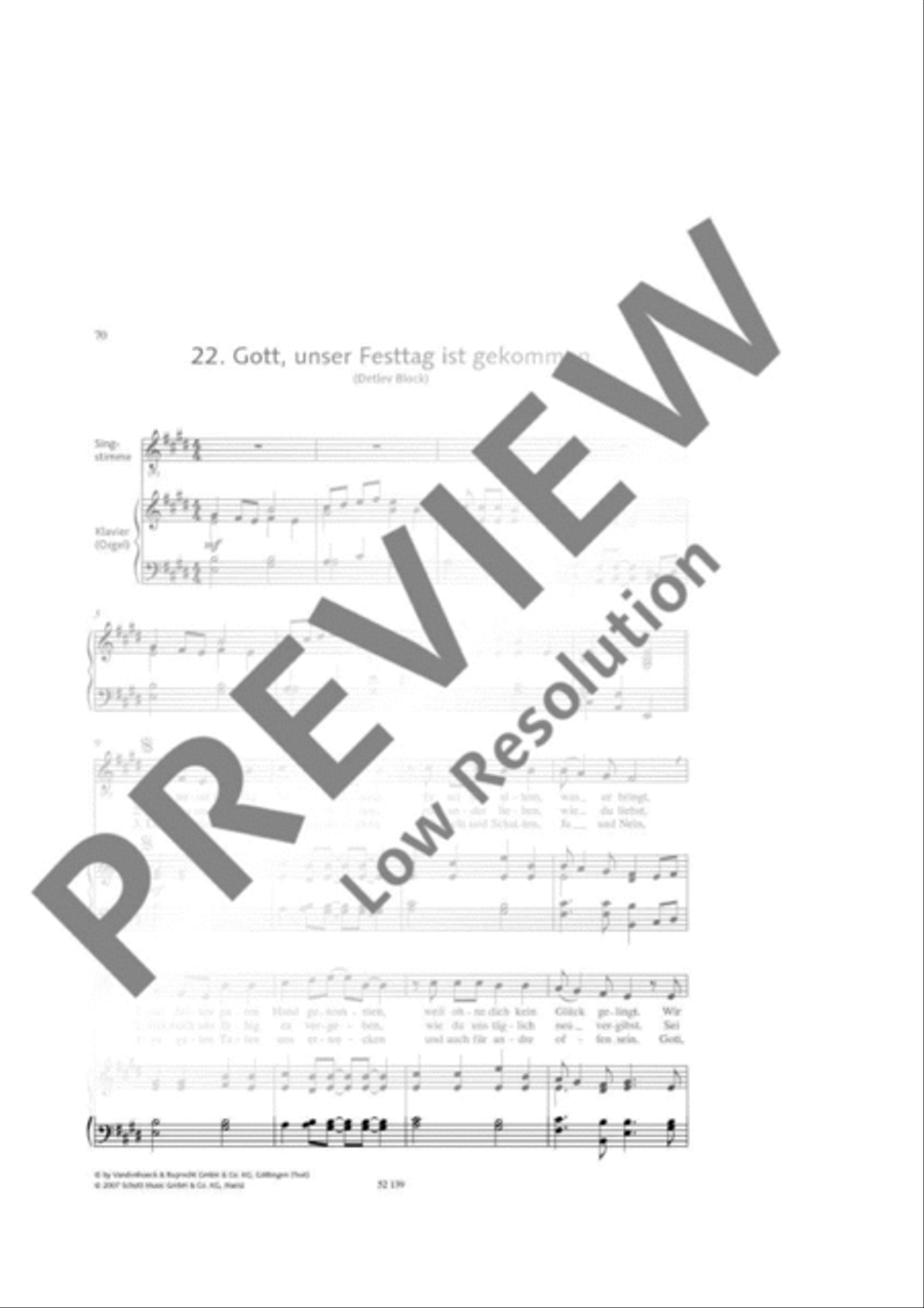 Gott, unser Festtag ist gekommen High Voice scores gallery preview page 2