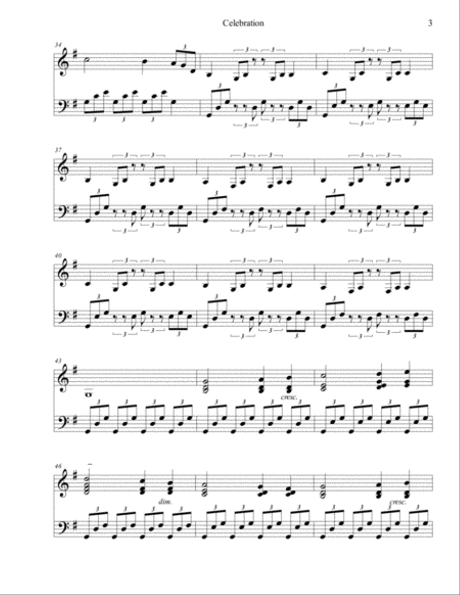 Celebration Celebration Piano Solo scores gallery preview page 3