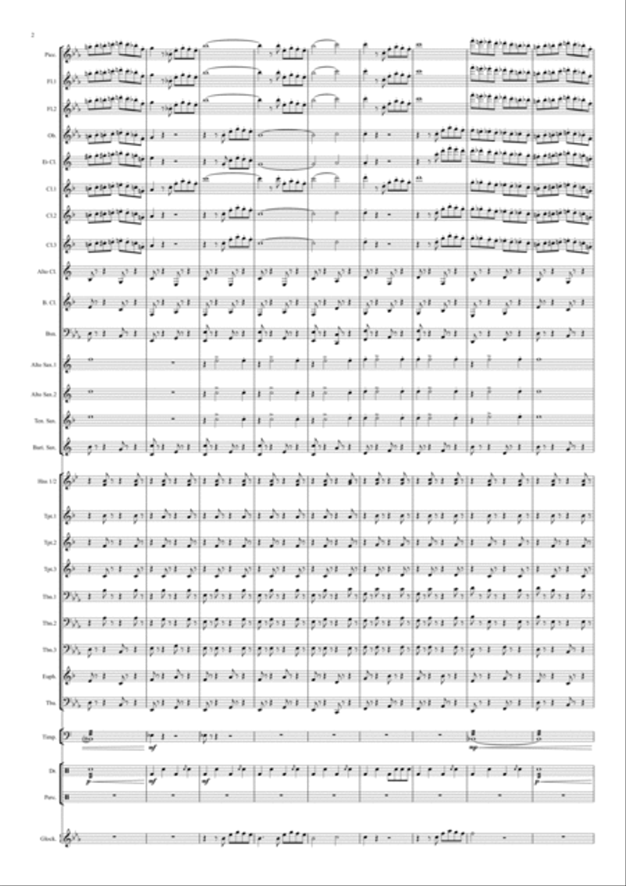 Sortie III (Organ solo transcribed for Symphonic Concert Band) Concert Band scores gallery preview page 2