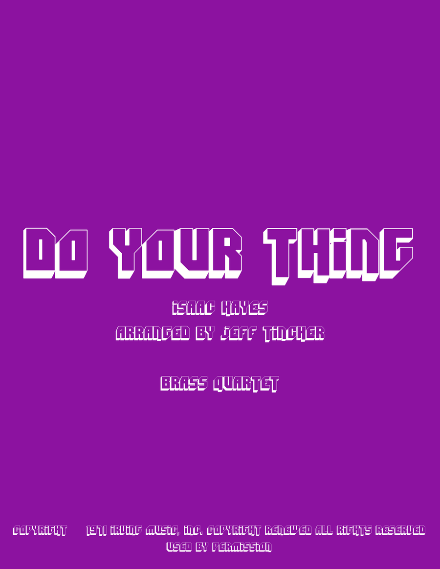Do Your Thing Do Your Thing Brass Quartet scores gallery preview page 1