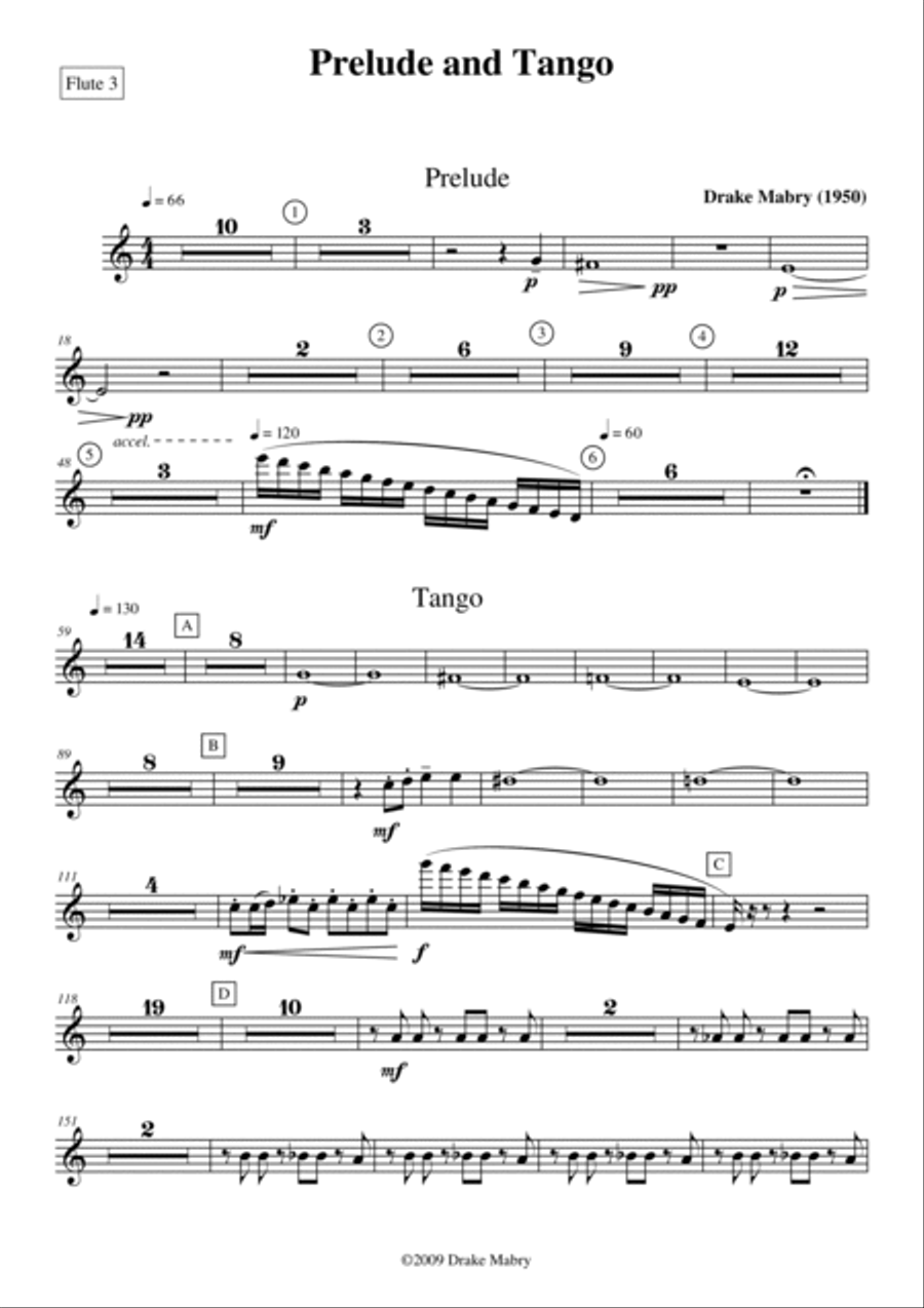 Prelude and Tango - parts Small Ensemble scores gallery preview page 5