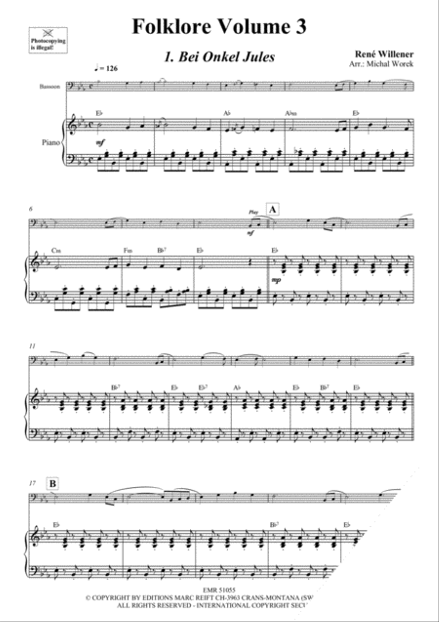 Folklore Volume 3 Bassoon Solo scores gallery preview page 4