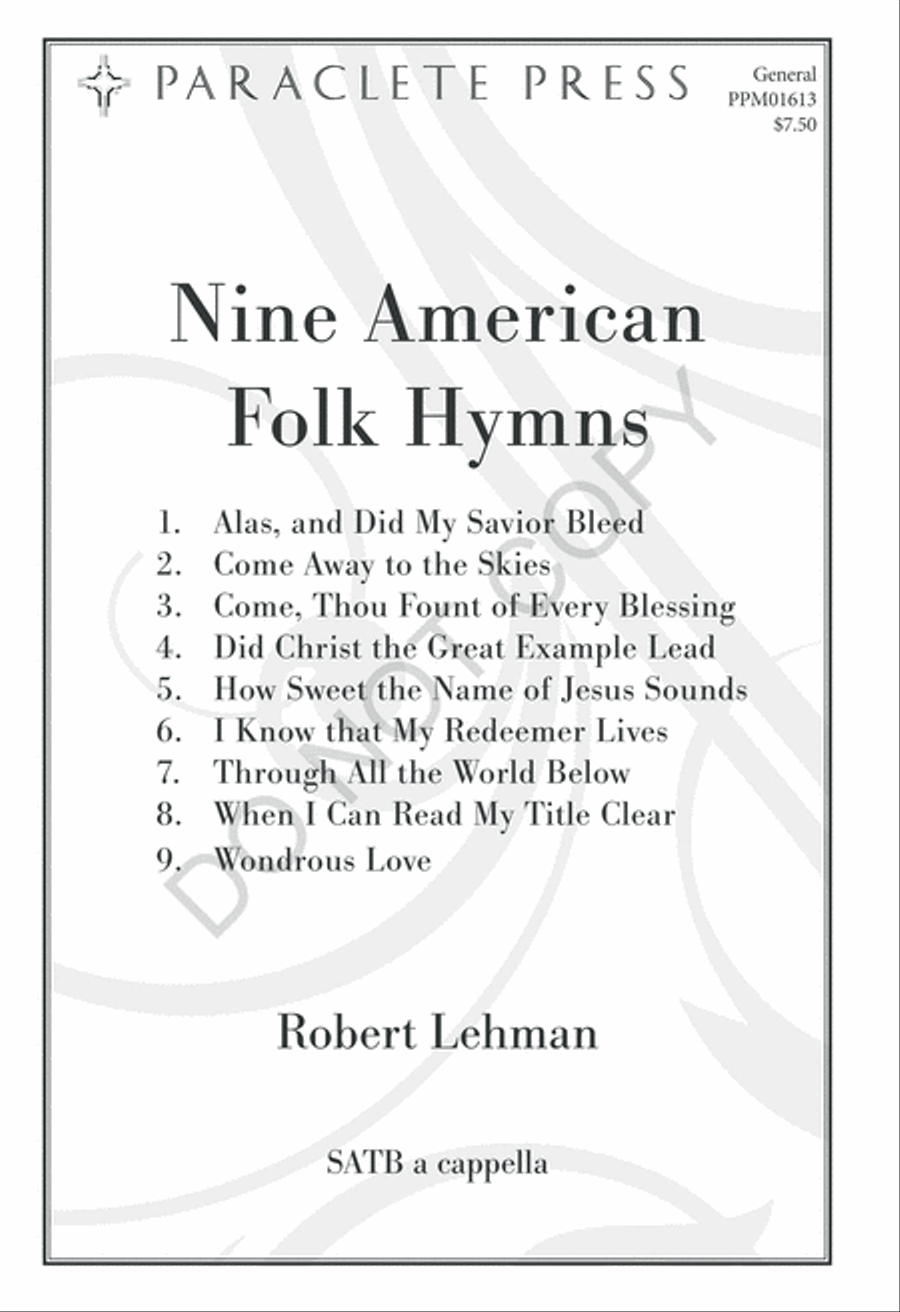 Nine American Folk Hymns 4-Part scores gallery preview page 2