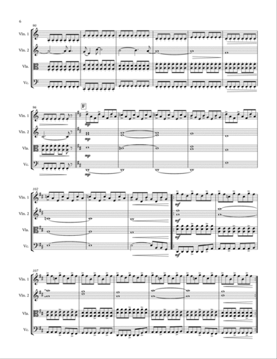 Clocks String Quartet scores gallery preview page 6