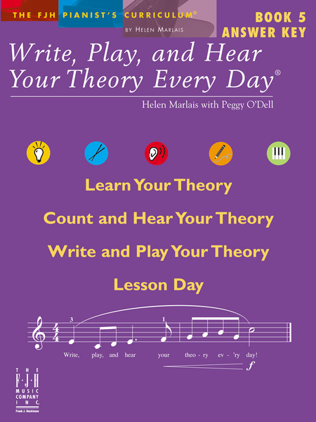 Write, Play, and Hear Your Theory Every Day, Book 5 (Answer Key)