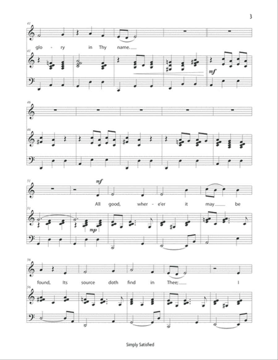 Simply Satisfied (High Voice) High Voice scores gallery preview page 4