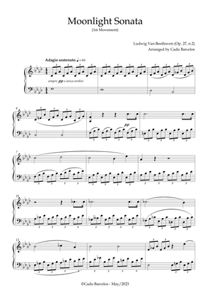 Book cover for Moonlight Sonata (Beethoven) F minor Piano