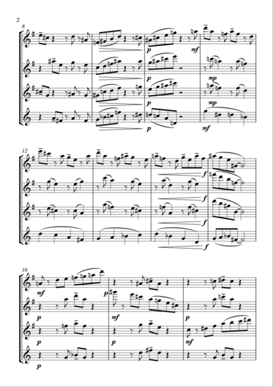 i Flute - Flute Quartet Flute Quartet scores gallery preview page 2