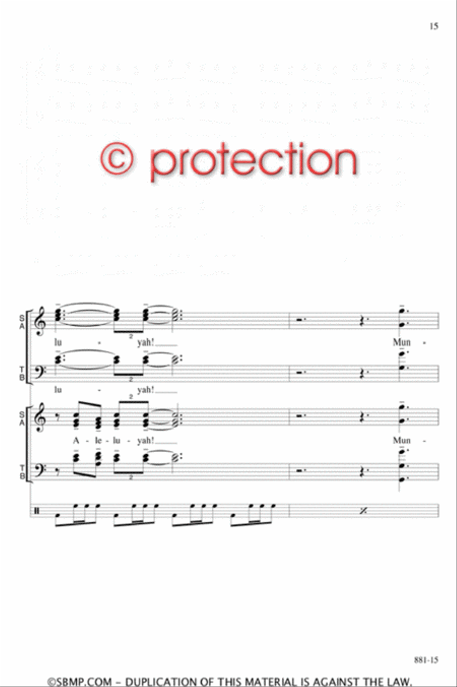 Alleluyah Sasa - SATB divisi Octavo Divisi scores gallery preview page 14