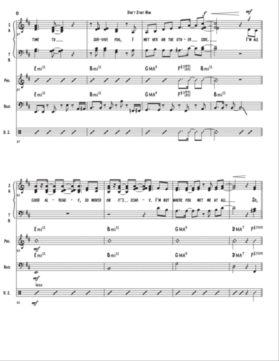 Don't Start Now Divisi scores gallery preview page 6