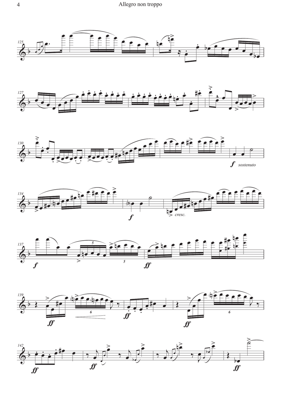 Allegro non Troppo, Edouard Lalo Symphonie Espagnole Flute Solo scores gallery preview page 4