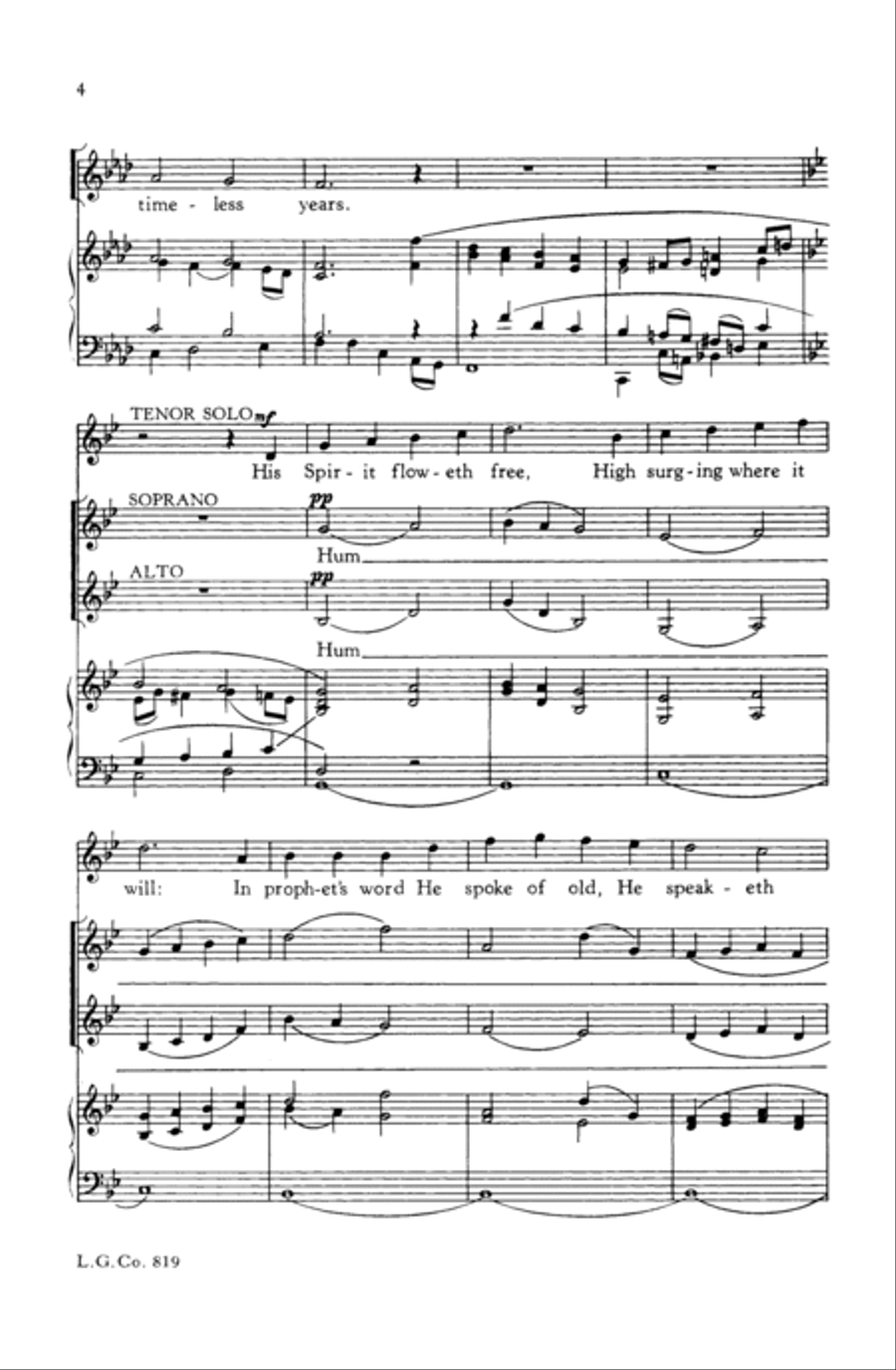 A Hymn of Praise A Hymn of Praise 4-Part scores gallery preview page 9
