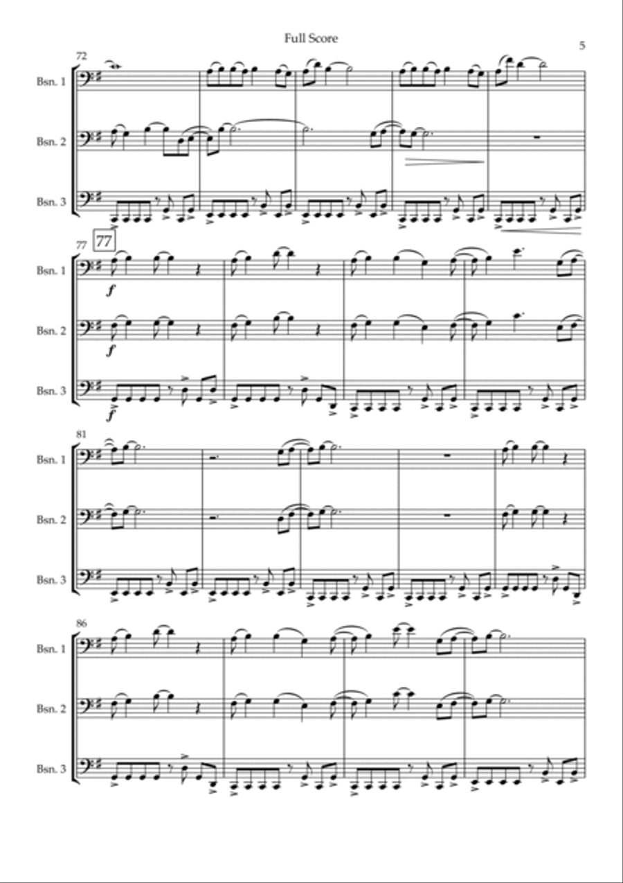 Without You Woodwind Trio scores gallery preview page 5