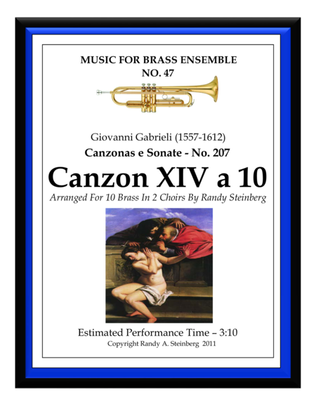Book cover for Canzon XIV a 10 - No. 207