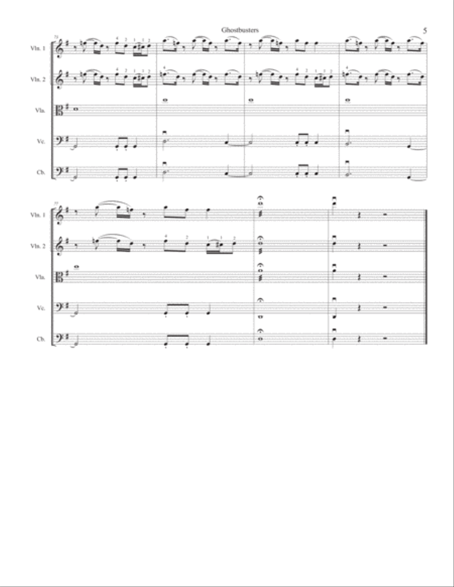 Ghostbusters String Orchestra scores gallery preview page 6