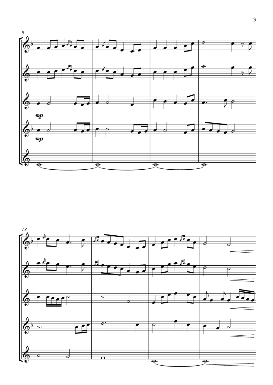 Loch Lomond - for Saxophone Quartet Saxophone Quartet scores gallery preview page 3