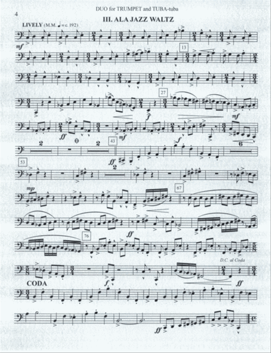 DUO for TRUMPET AND TUBA Brass Duet scores gallery preview page 5