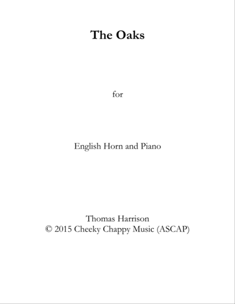 The Oaks English Horn scores gallery preview page 1