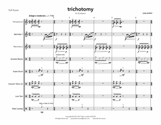 Book cover for Trichotomy (percussion ensemble for 8 players)