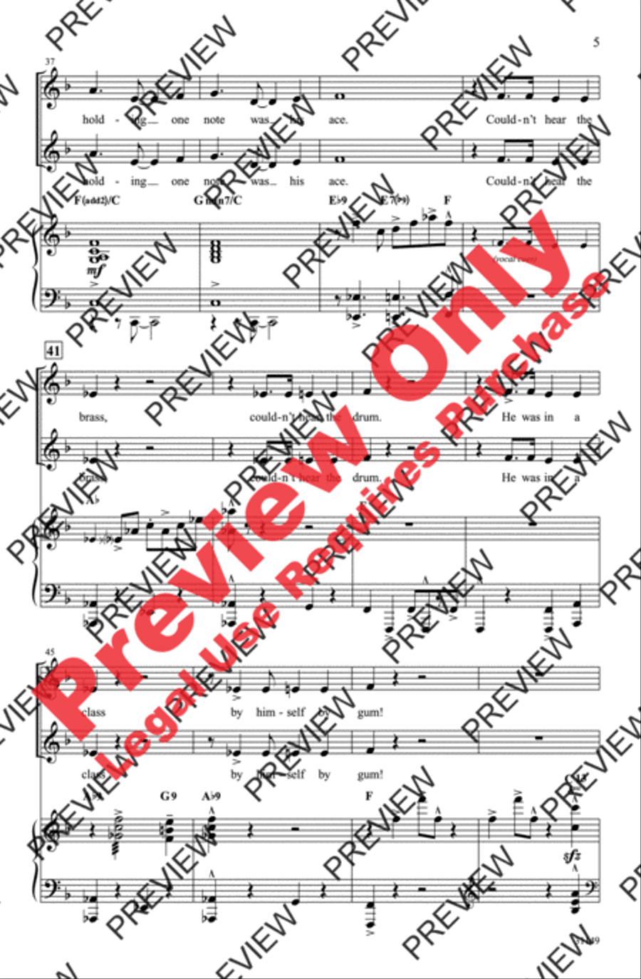 Johnny One Note 2-Part scores gallery preview page 5