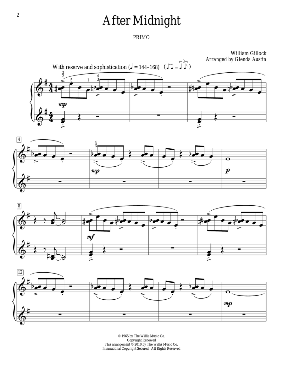 After Midnight After Midnight Piano Duet scores gallery preview page 2