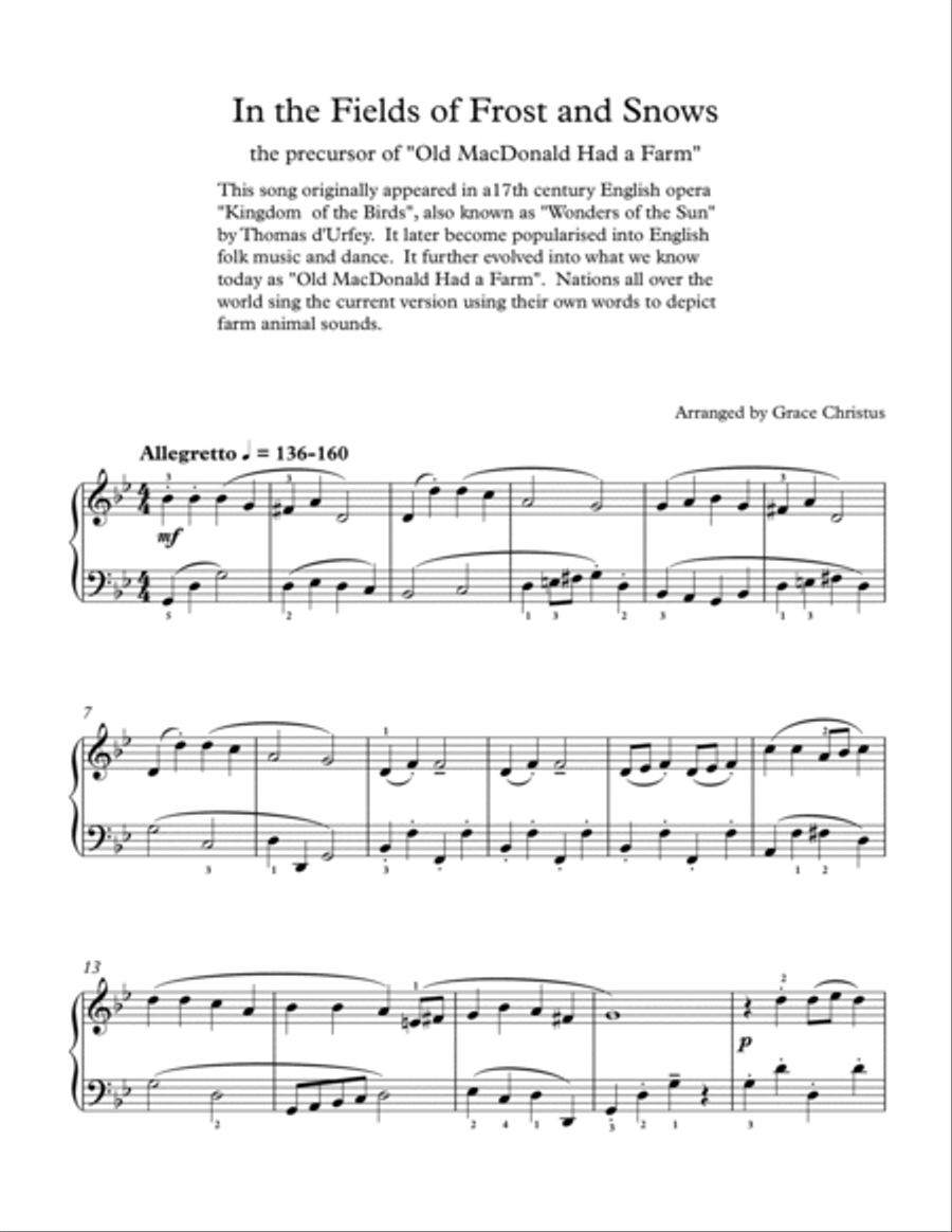 In the Fields of Frost and Snows Piano Solo scores gallery preview page 2