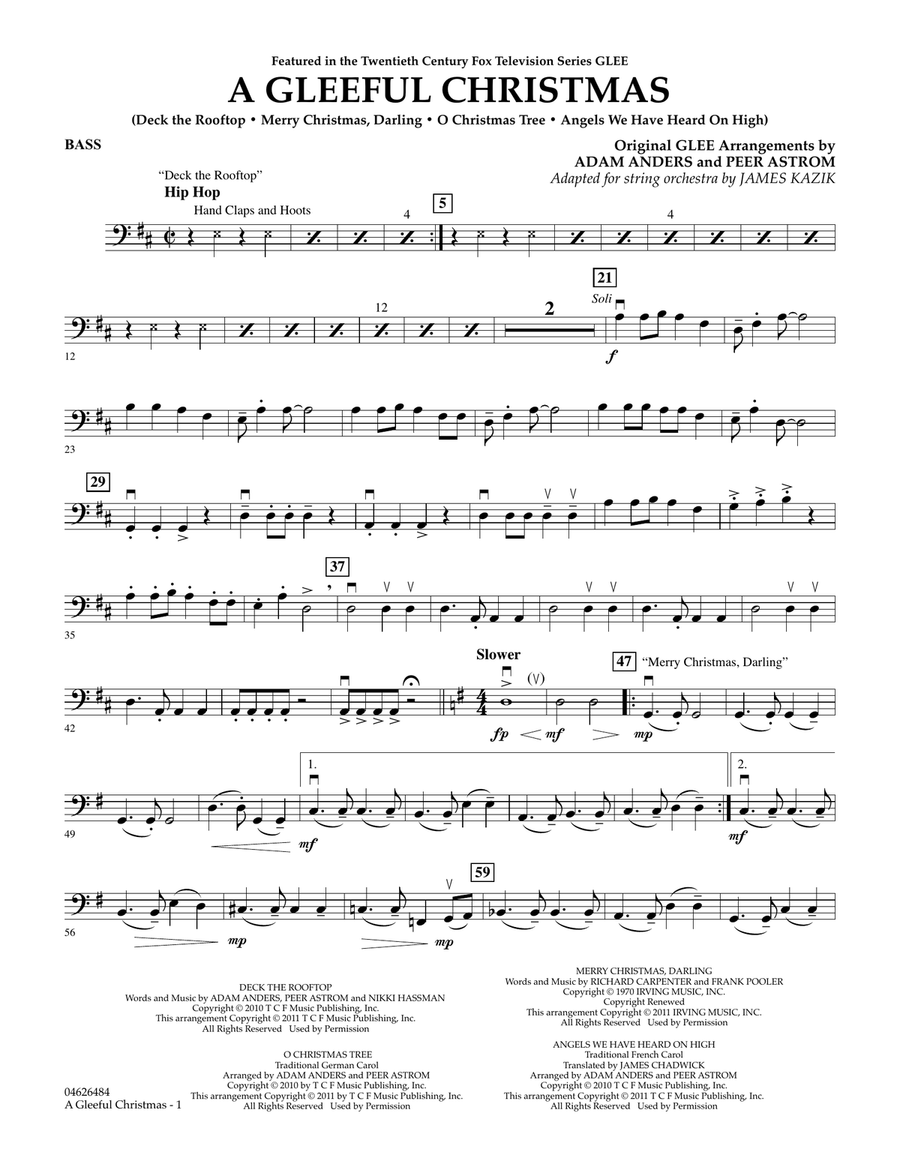 A Gleeful Christmas - Bass Orchestra scores gallery preview page 1
