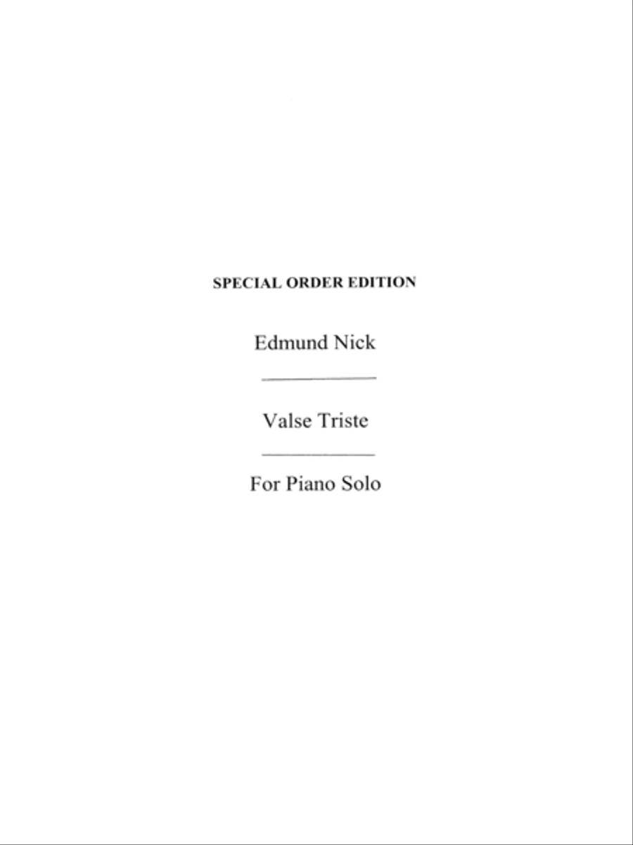 Nick, E Valse Triste Piano Solo scores gallery preview page 1