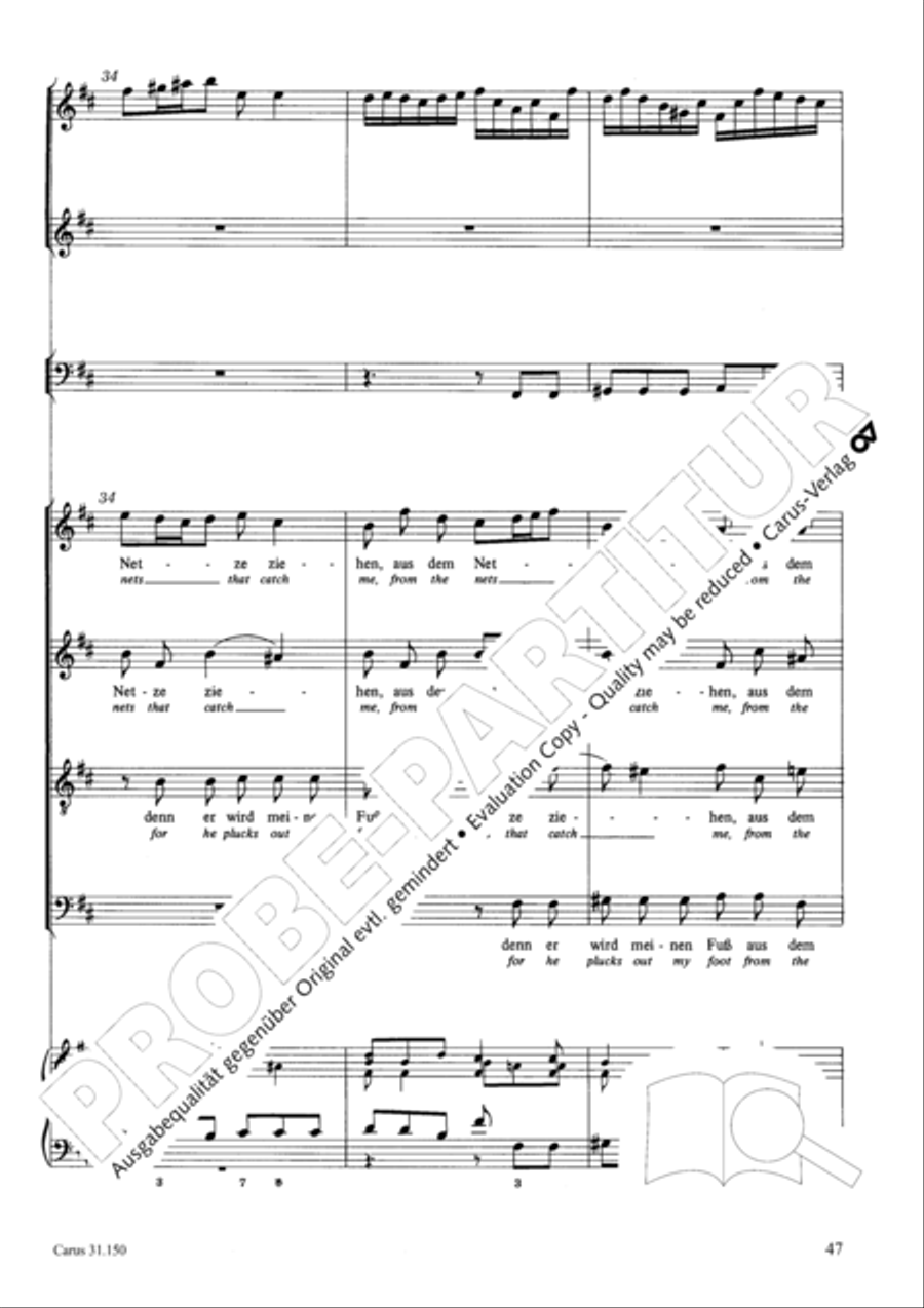 O my Lord, I long for thee (Nach dir, Herr, verlanget mich) 4-Part scores gallery preview page 50