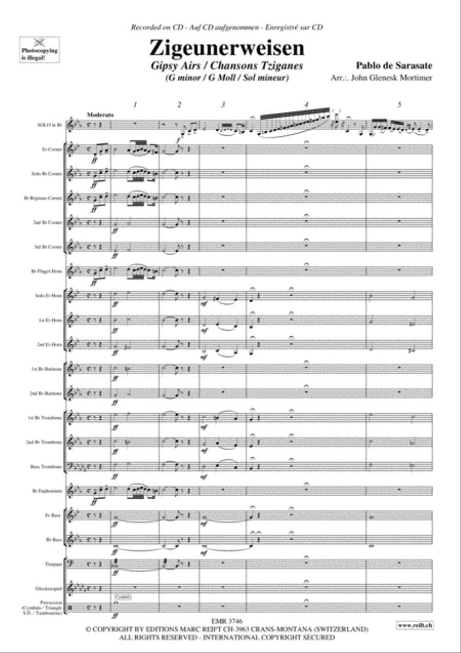 Zigeunerweisen Zigeunerweisen Brass Band scores gallery preview page 4