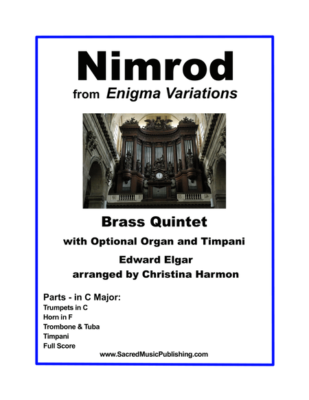 Nimrod from Enigma Variations in C Major for Brass Quintet and Optional Organ and Timpani image number null