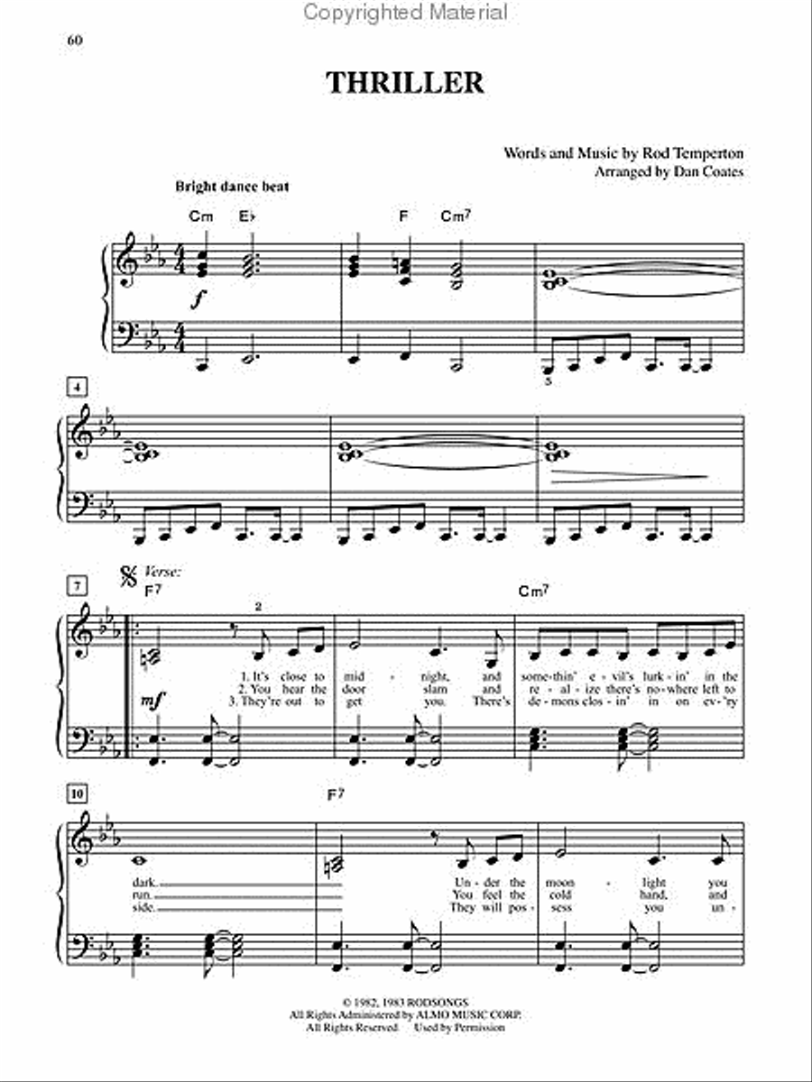 Michael Jackson – Number Ones Easy Piano scores gallery preview page 3