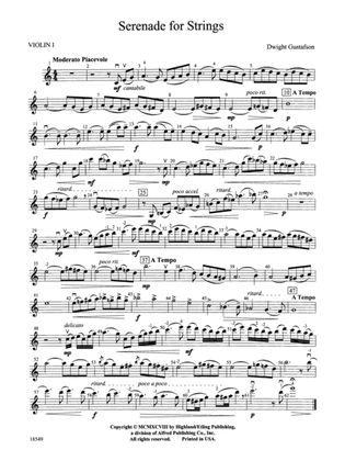 Serenade for Strings: 1st Violin