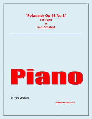 Polonaise - F. Schubert - For Piano - Intermediate