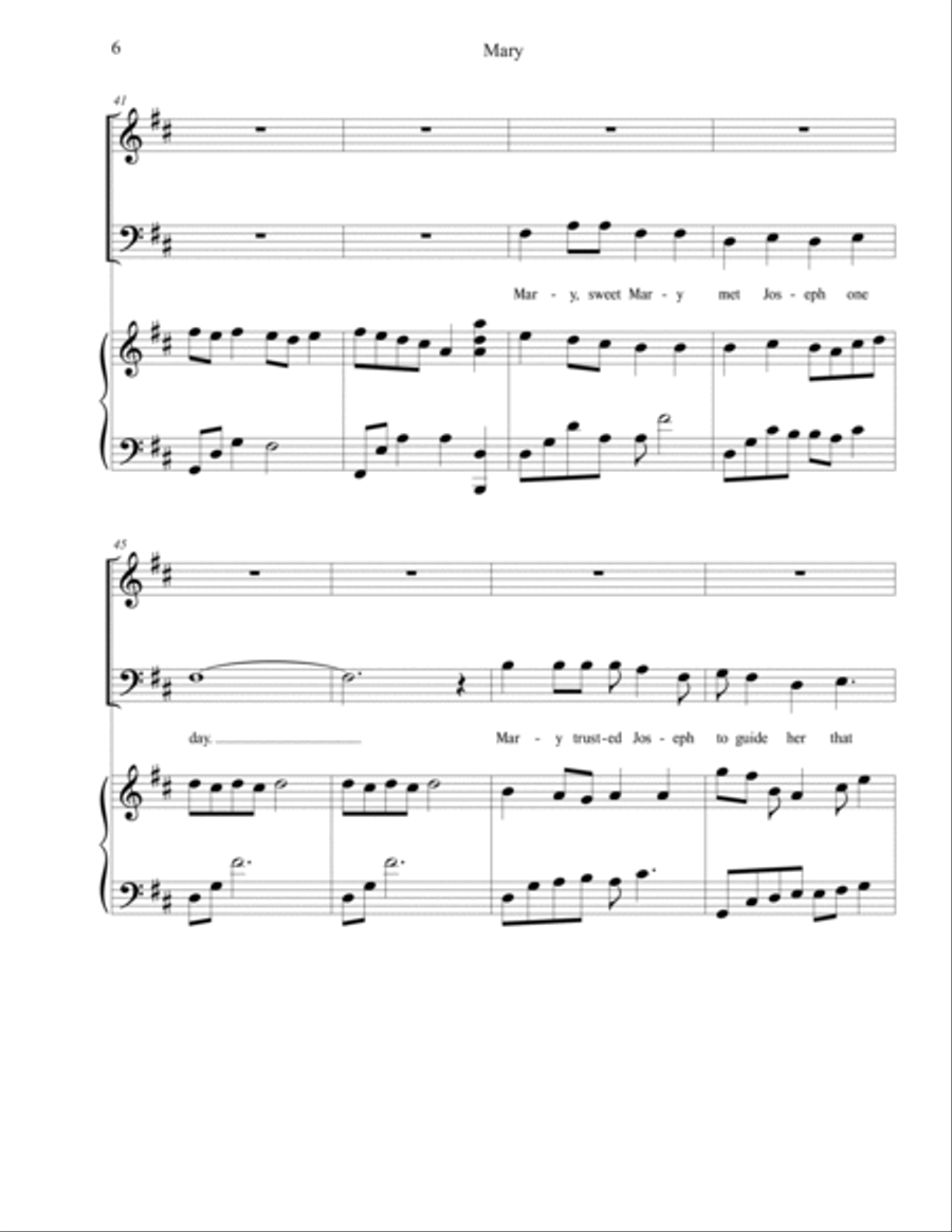 Mary, Sweet Mary 4-Part scores gallery preview page 6