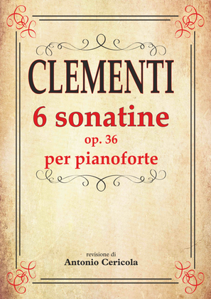 Book cover for CLEMENTI 6 sonatine per pianoforte op. 36