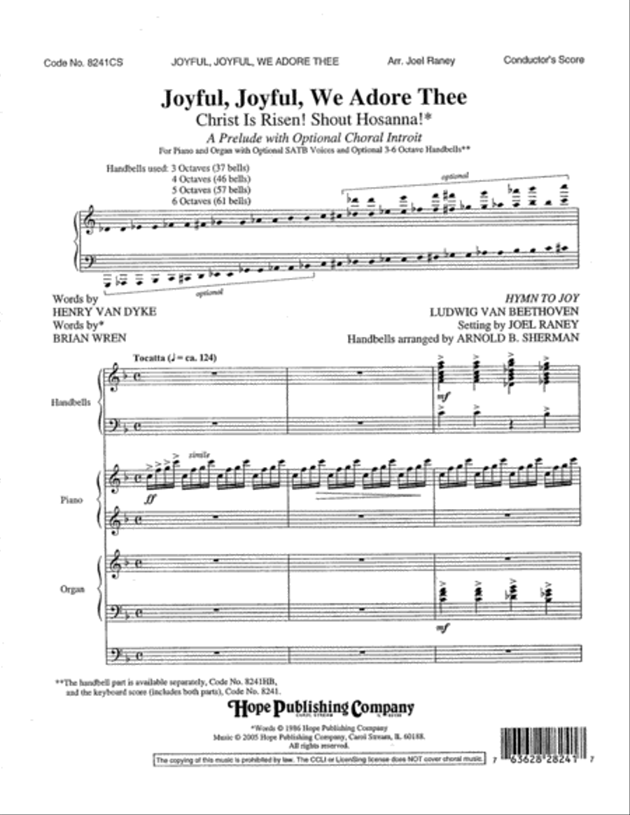Joyful, Joyful, We Adore Thee 4-Part scores gallery preview page 22