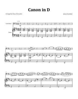 Canon by Pachelbel - Double Bass & Piano