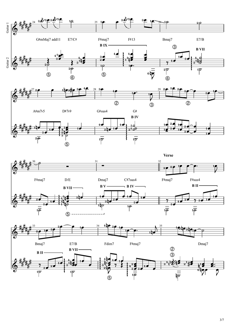 Pelangi Acoustic Guitar scores gallery preview page 3