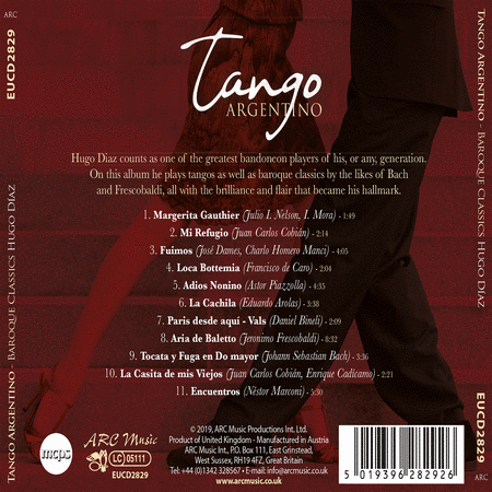 Hugo Diaz: Tango Argentino & Baroque Classics