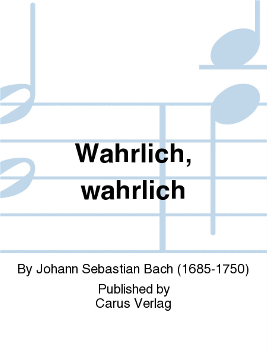 Truly, truly I say to you (Wahrlich, wahrlich, ich sage euch) Organ scores gallery preview page 1