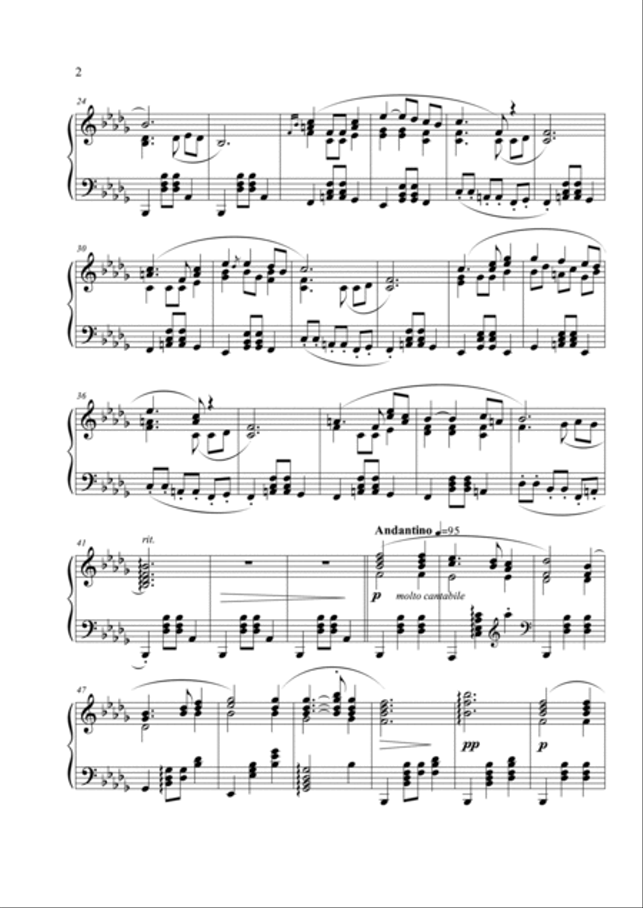 Romance Espanhol: A despedida Piano Solo scores gallery preview page 2