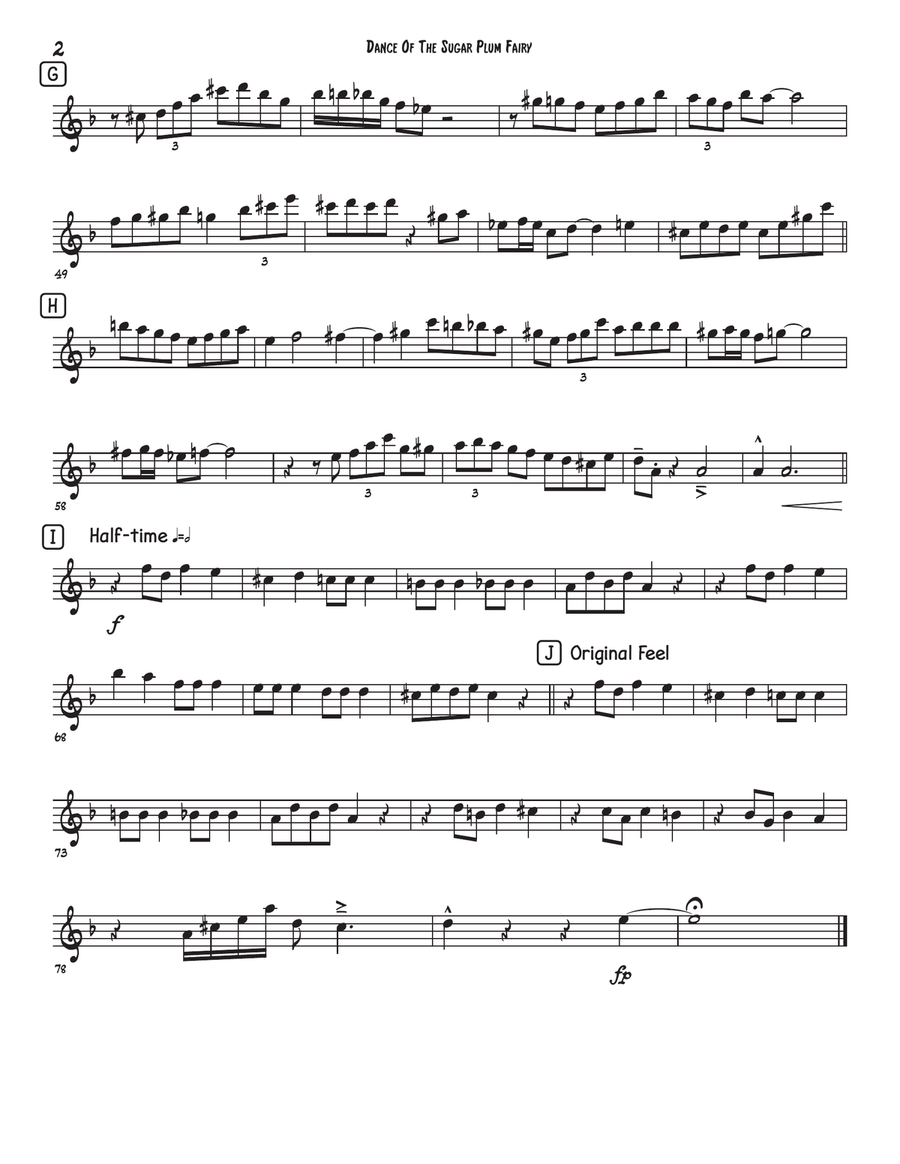 Dance of the Sugar Plum Fairy Saxophone Quartet SATB or AATB image number null