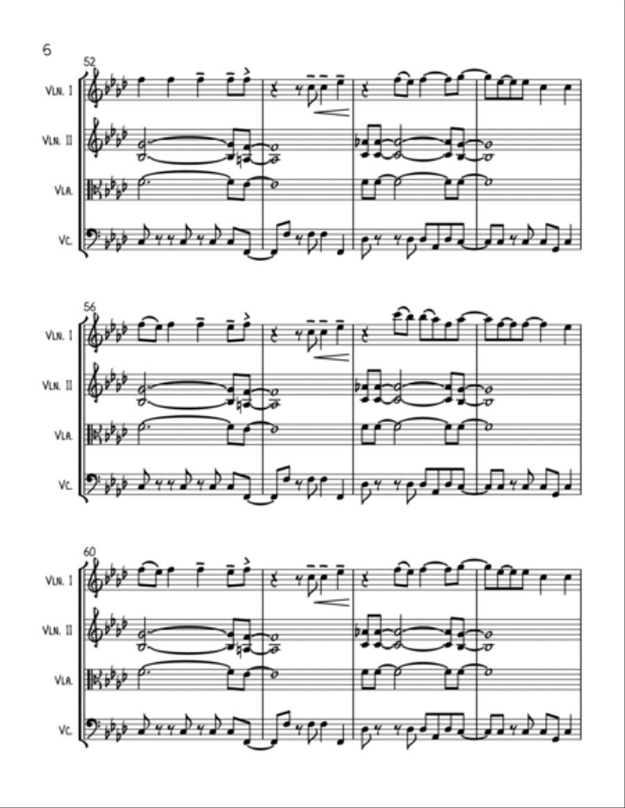 Happy String Quartet scores gallery preview page 6