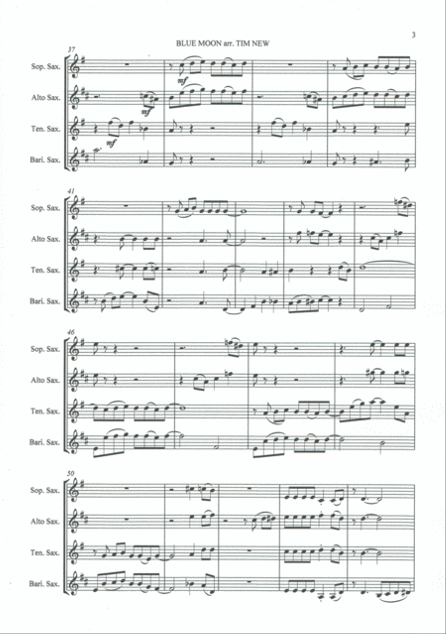 Blue Moon Woodwind Quartet scores gallery preview page 3