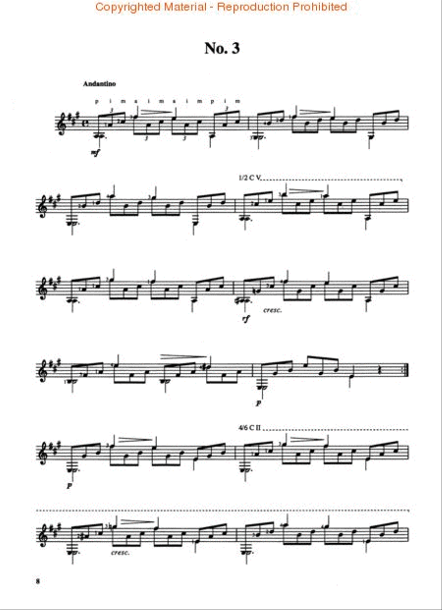Matteo Carcassi – 25 Melodic and Progressive Studies, Op. 60 Acoustic Guitar scores gallery preview page 3