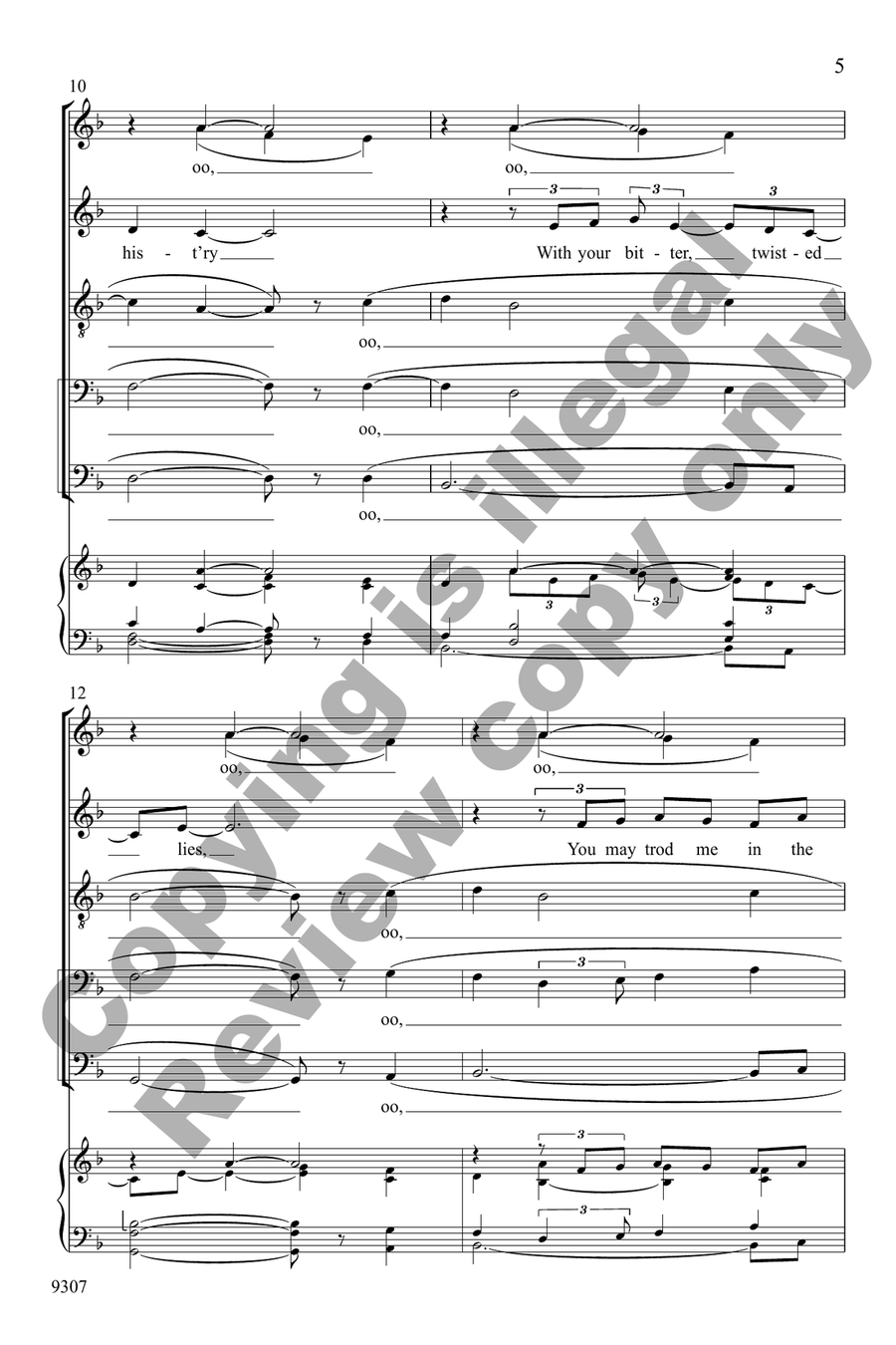 Like Moons and Like Suns, I'll Rise 4-Part scores gallery preview page 5
