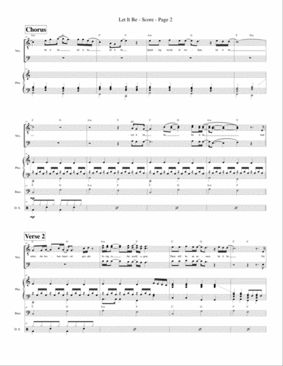 Let It Be Let It Be Voice scores gallery preview page 4