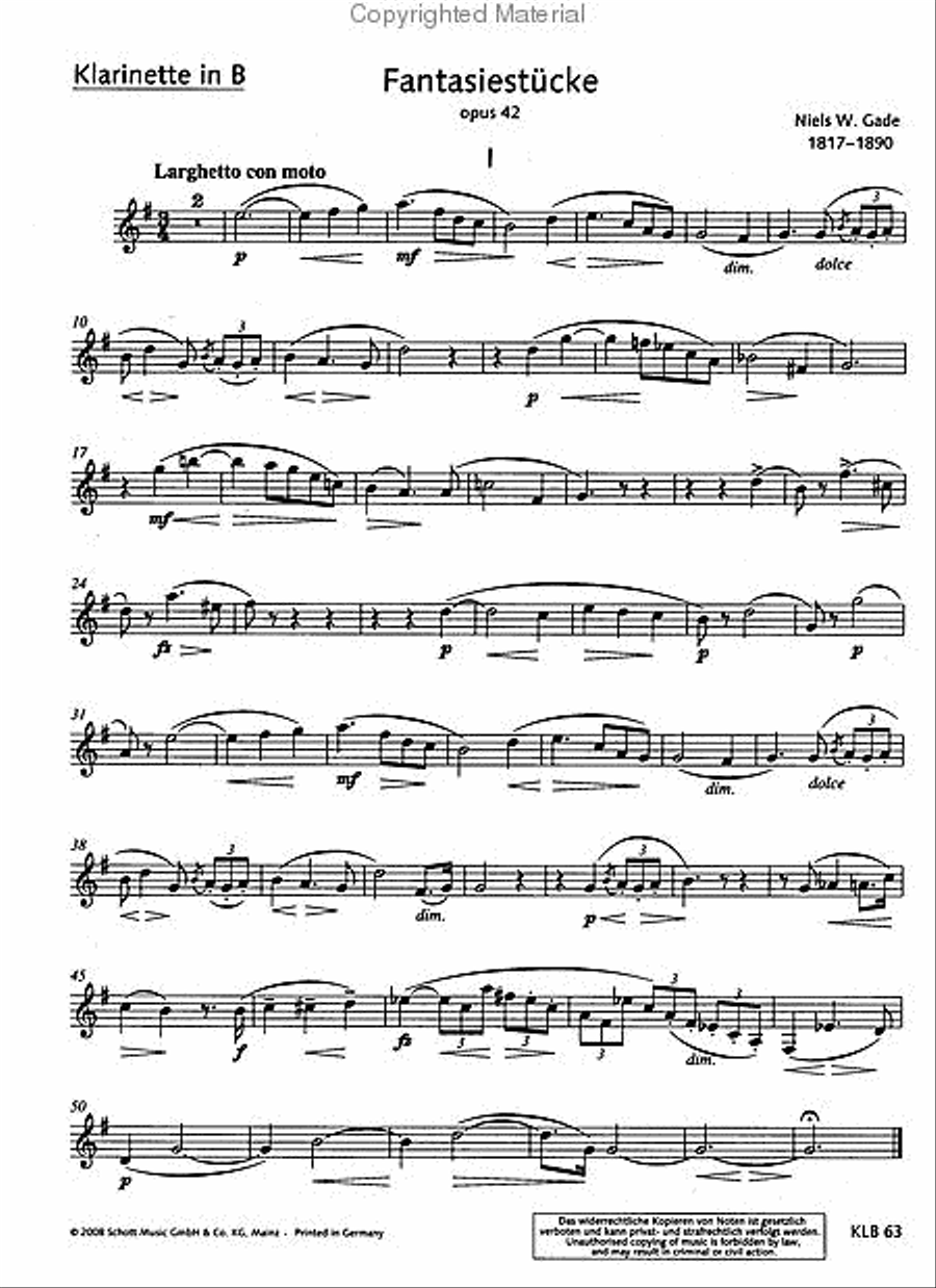 Fantasy Pieces, Op. 43 Fantasy Pieces, Op. 43 Clarinet Solo scores gallery preview page 4